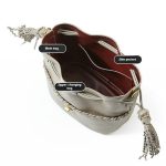 Bucket bag interior compartments shown for custom handbag manufacturing specification review
