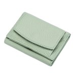 Pebbled leather card holder sample for custom handbag manufacturing review
