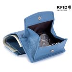 RFID protected leather mini wallet sample for custom handbag manufacturing review